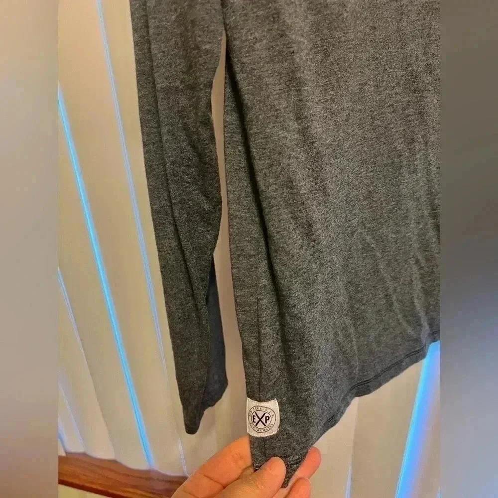 Express Lightweight Cotton Gray Pullover Hoodie Size Small in great condition - Picture 6 of 7